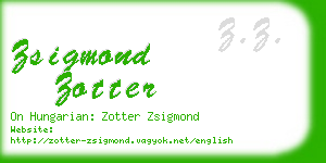 zsigmond zotter business card